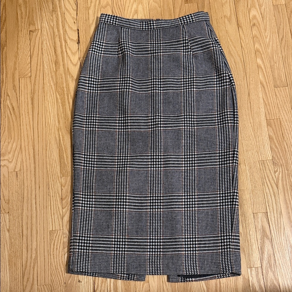 Classic Black and White Plaid Women's Skirt